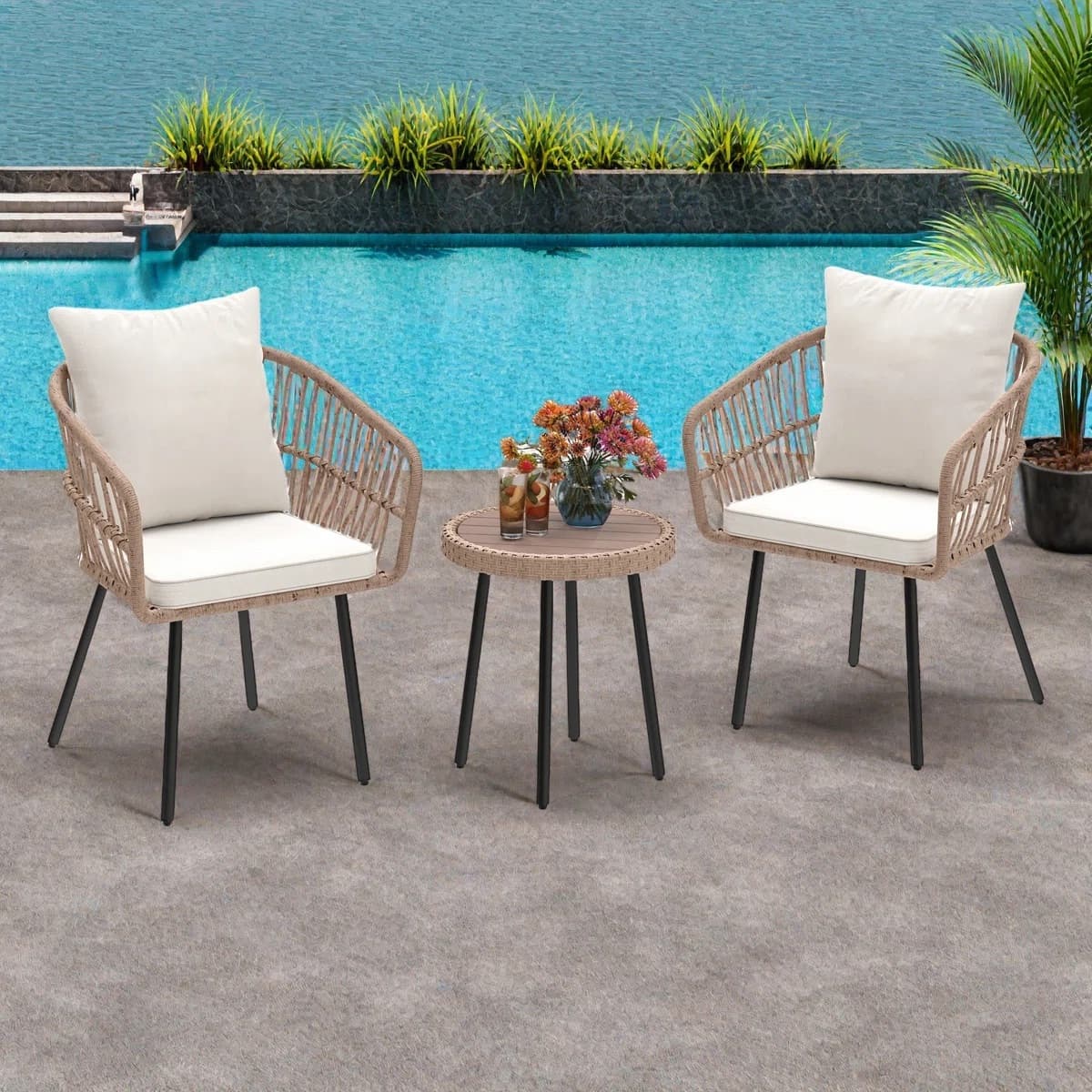 Bàn Ghế Chân Sắt Ngoài Trời – BG03 - ảnh 3