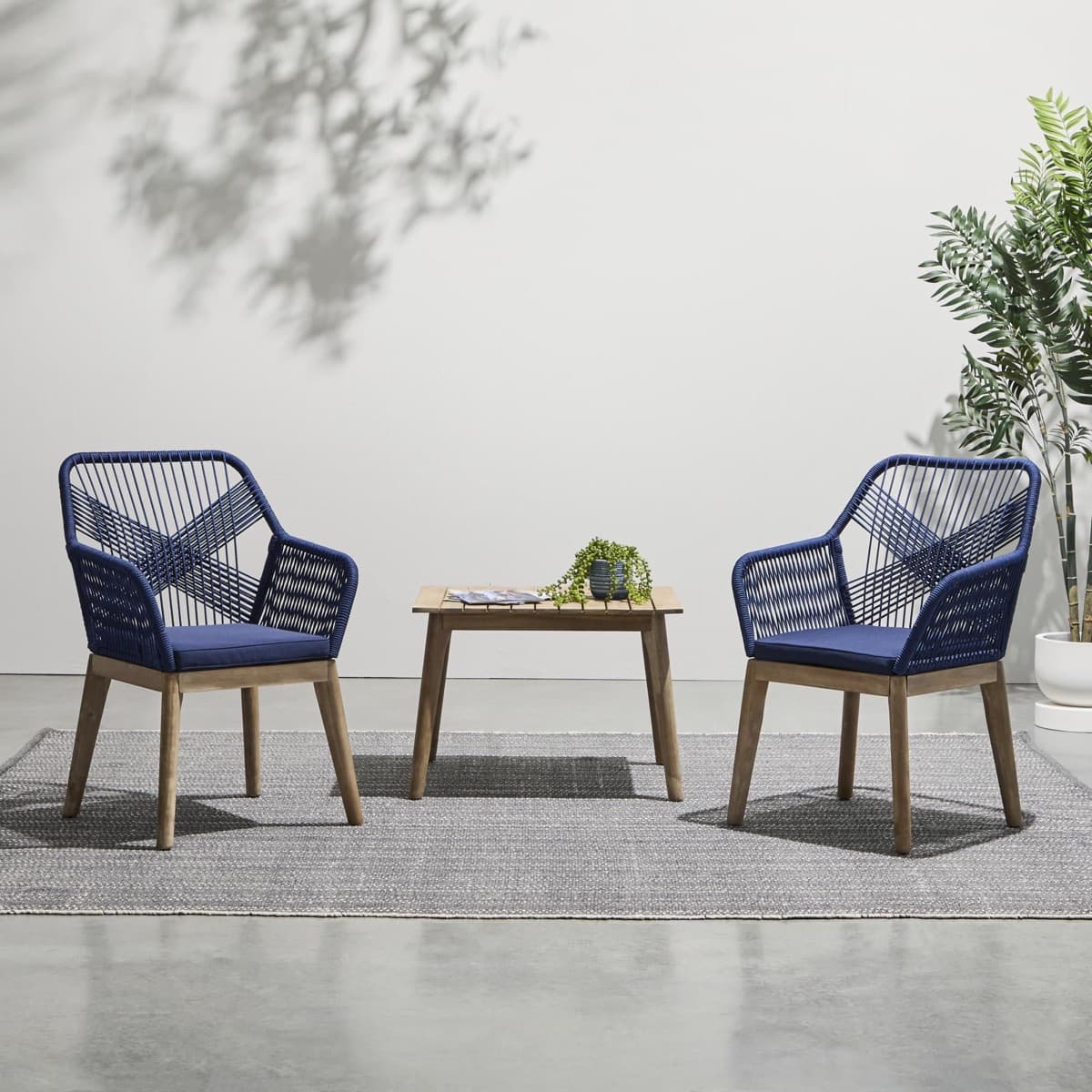 Bàn Ghế Ngoài Trời Chân Gỗ – BG21 - ảnh 5