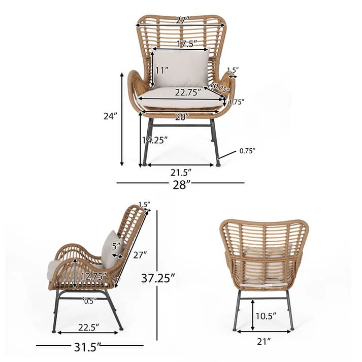 Bàn Ghế Sân Vườn Đan Dây – BG08 - ảnh 8