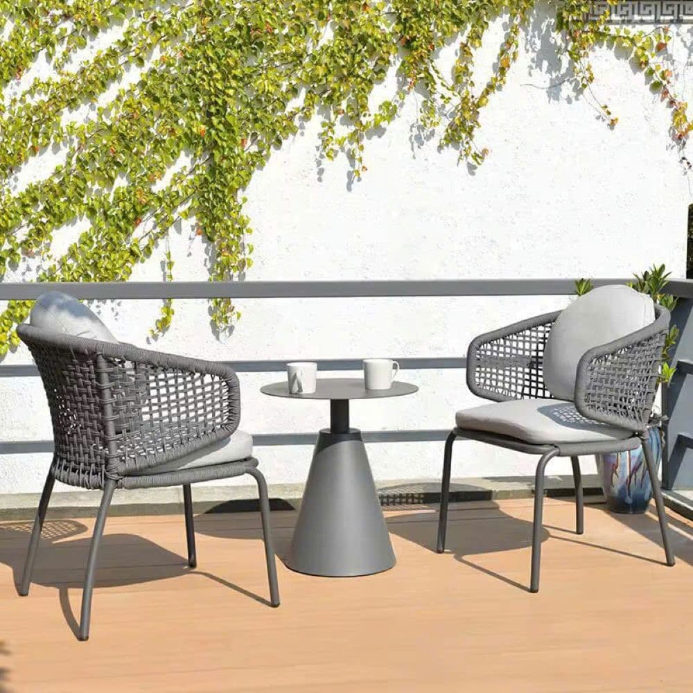 Ghế Ngoài Trời Tựa Lưng Đan Dây – NT15 - ảnh 2